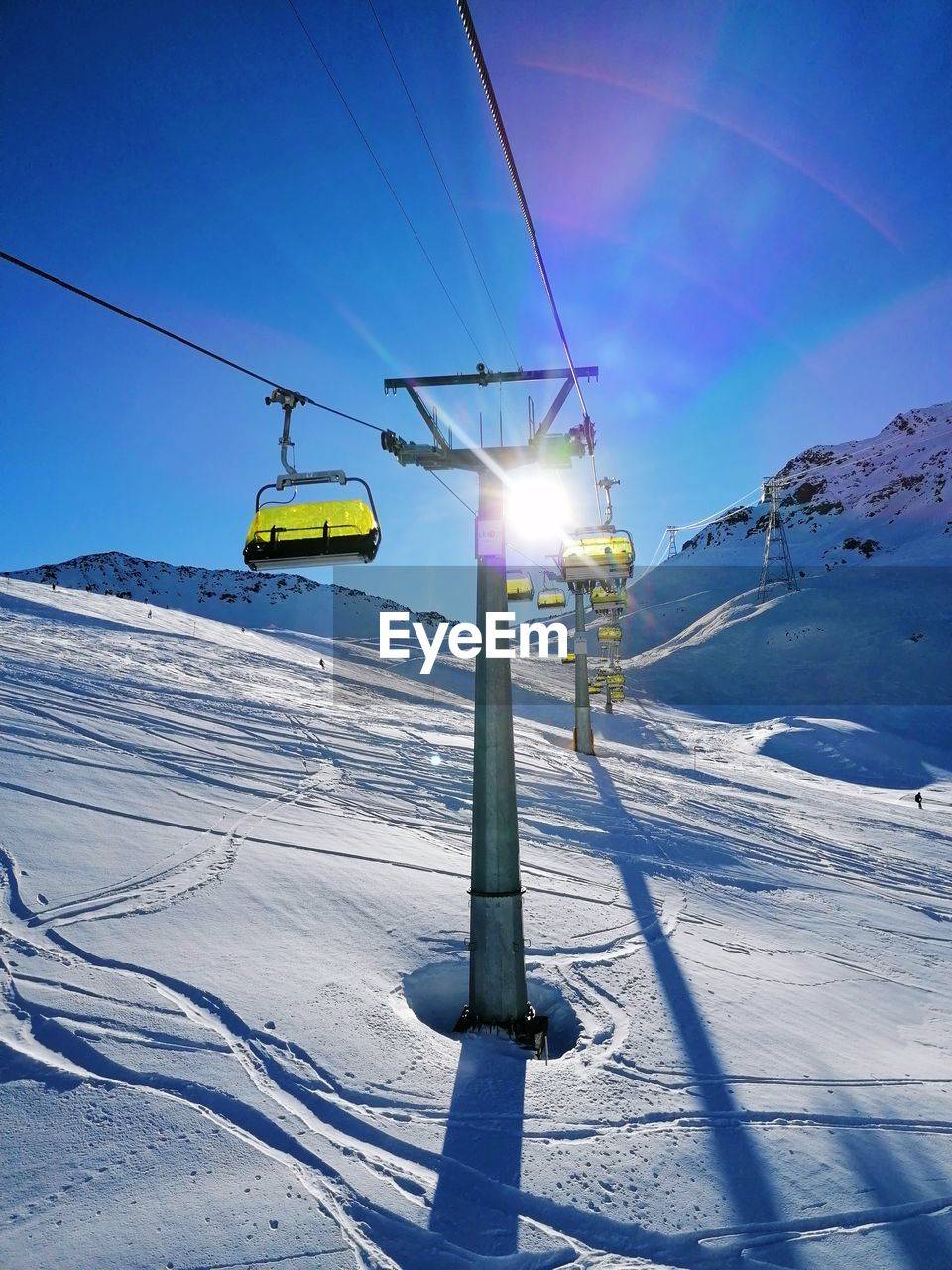 Ski on snow covered field