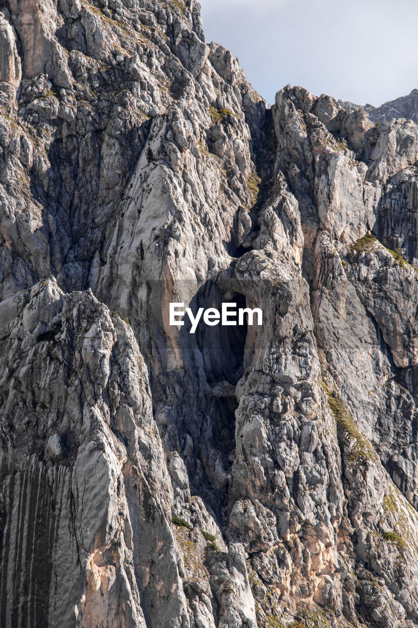 Rock formation against sky