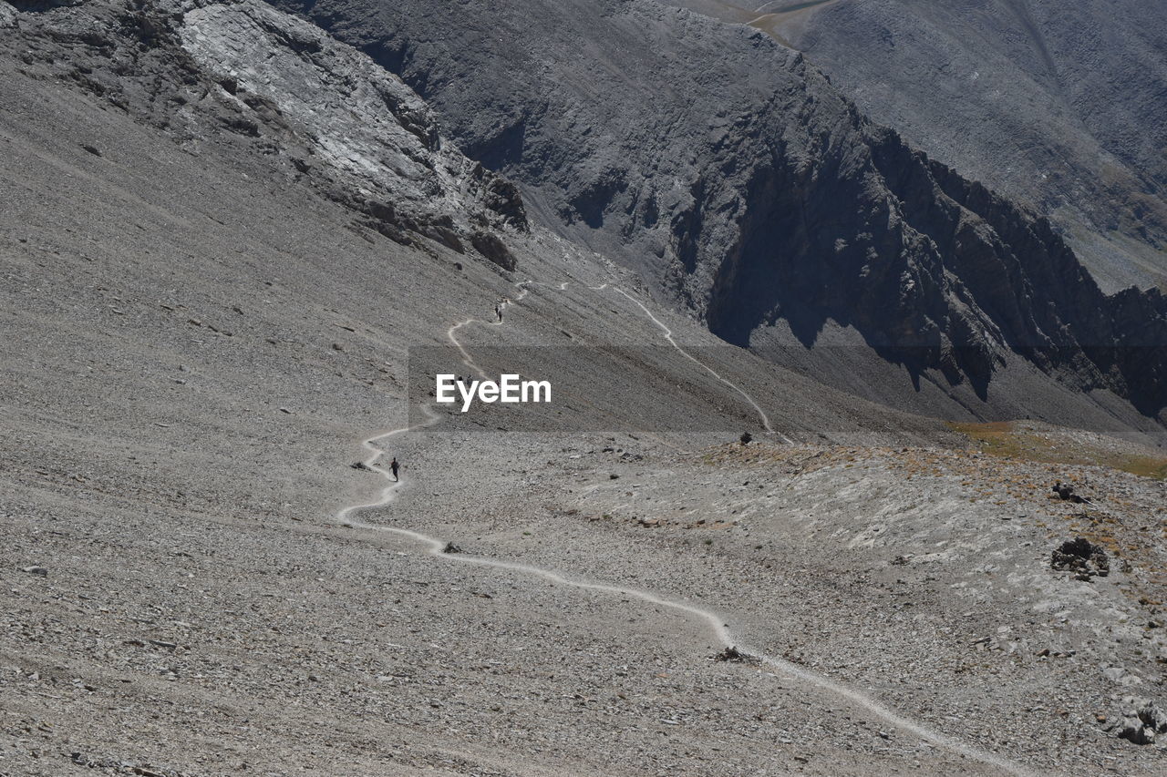 HIGH ANGLE VIEW OF ROAD AND MOUNTAINS