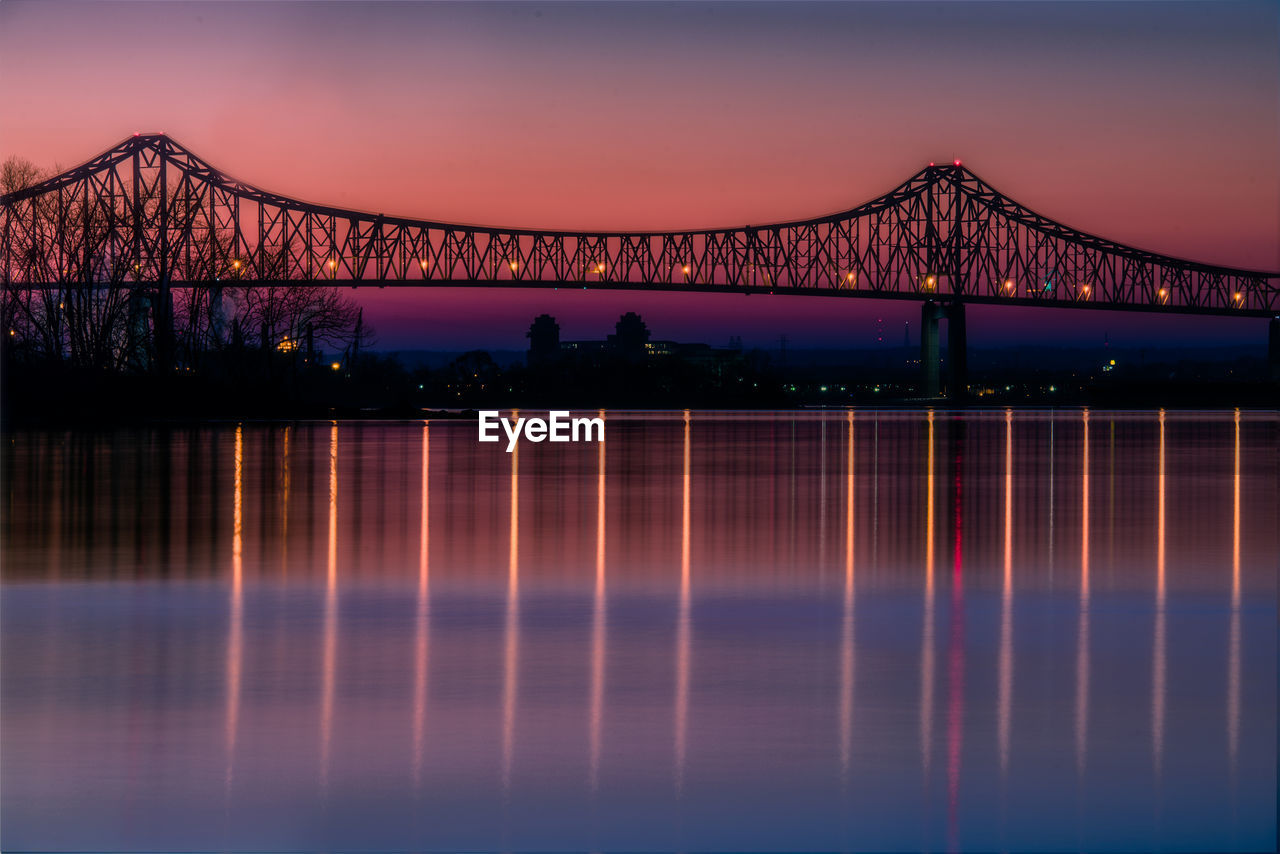 Silhouette of bridge during sunset