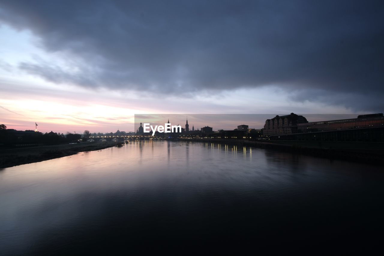 Dresden elbe river sunrise