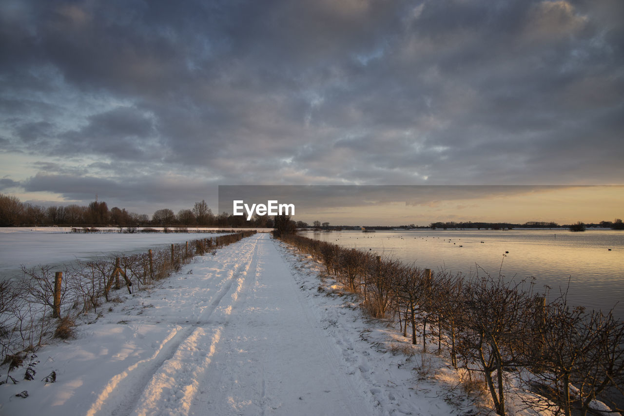 River dike and floodlands, deventer, the netherlands