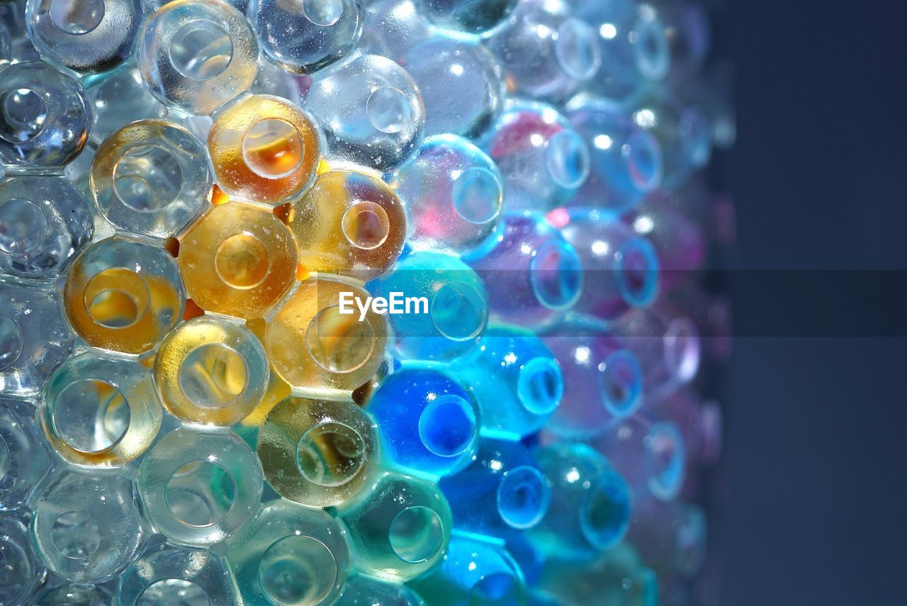 Close-up of water beads