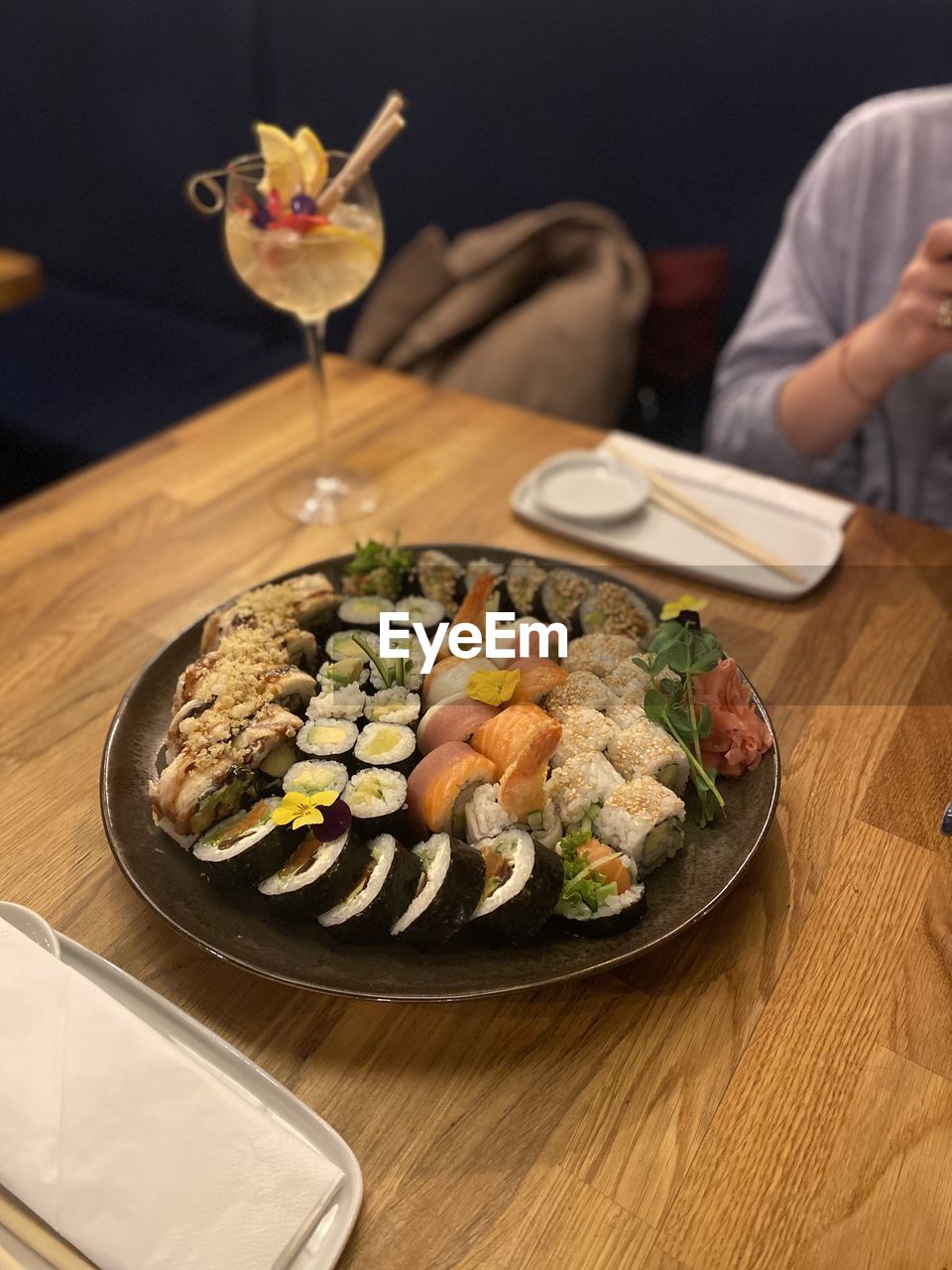 Close-up of food in plate on table