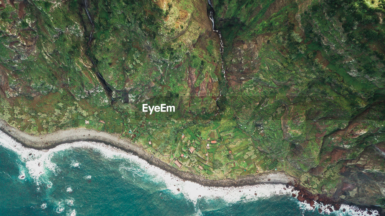 Aerial view of coastline