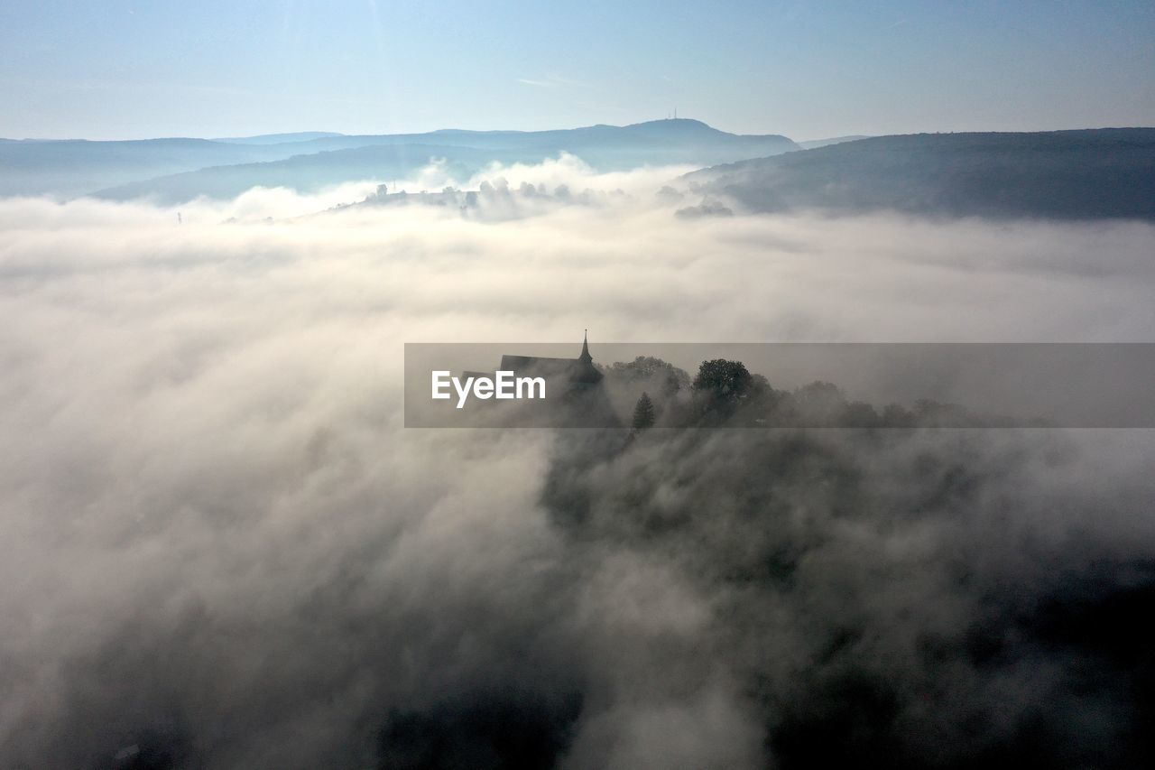 Scenic view of mountain against sky