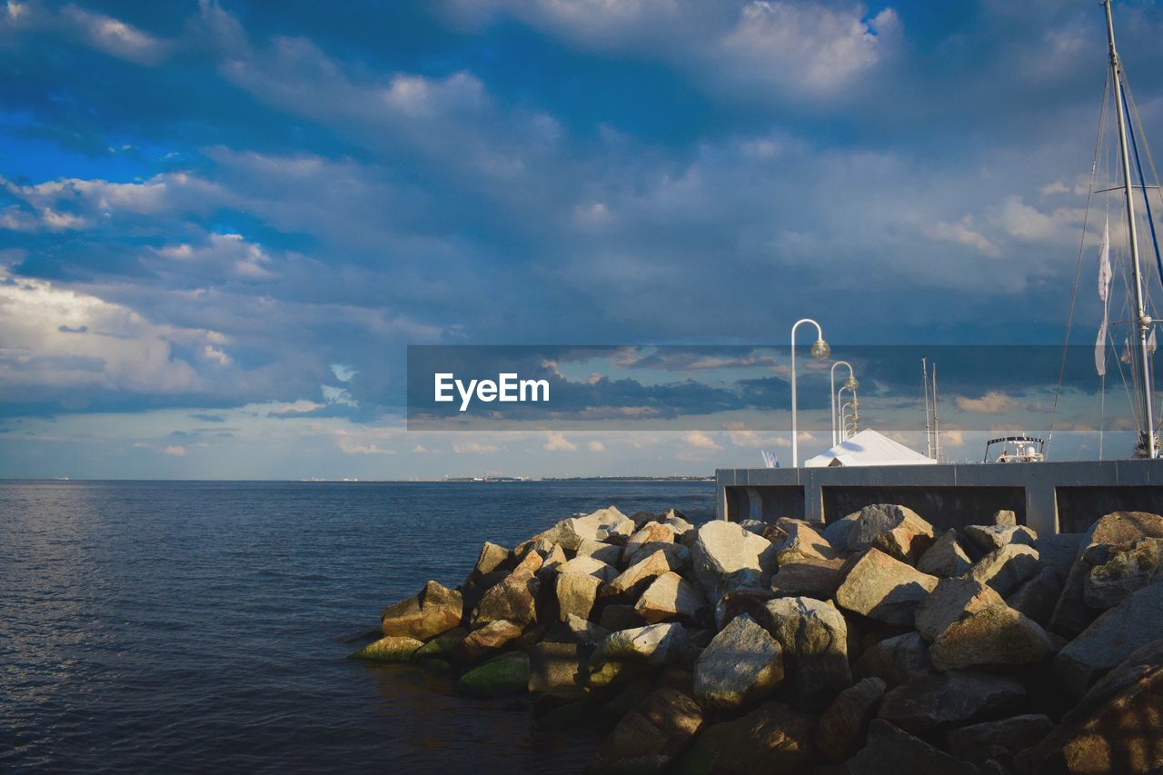 Scenic view of sea against sky