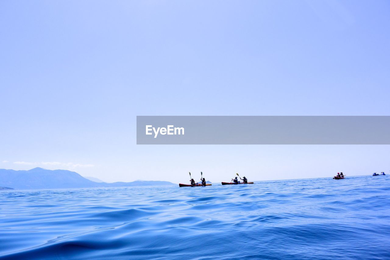 Boat sailing in sea