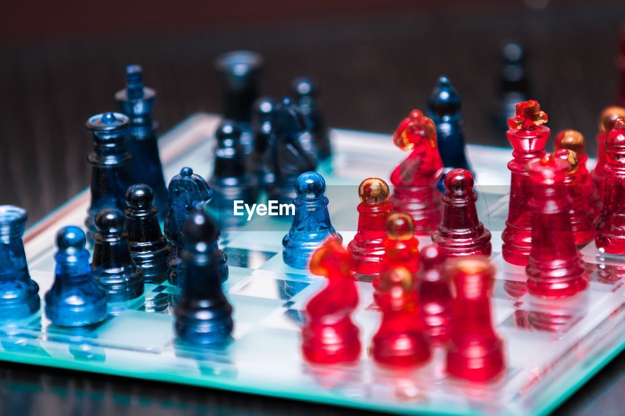 Close-up of chess board