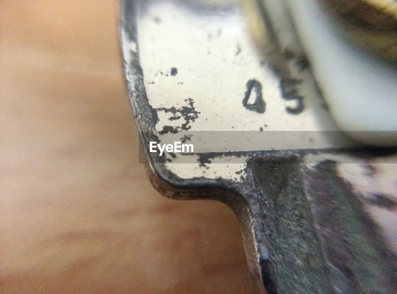 Close-up of metal key