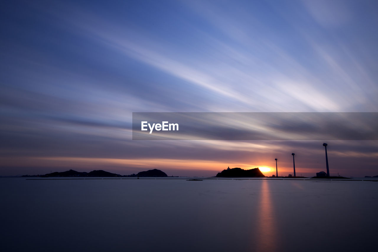 SCENIC VIEW OF SEA DURING SUNSET