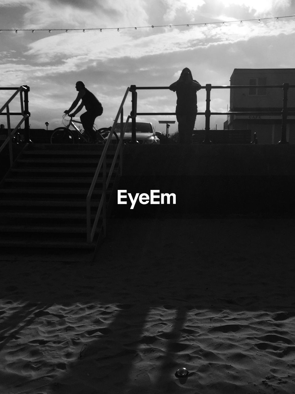 SILHOUETTE PEOPLE WALKING ON STEPS