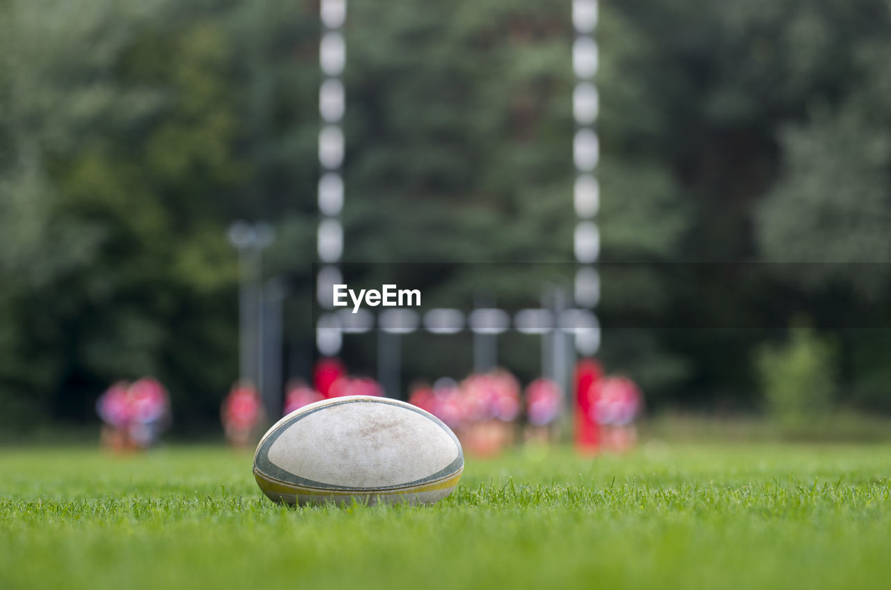 American football on field