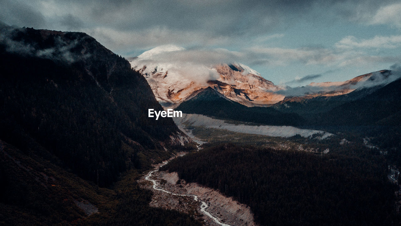 SCENIC VIEW OF SNOWCAPPED MOUNTAIN AGAINST SKY