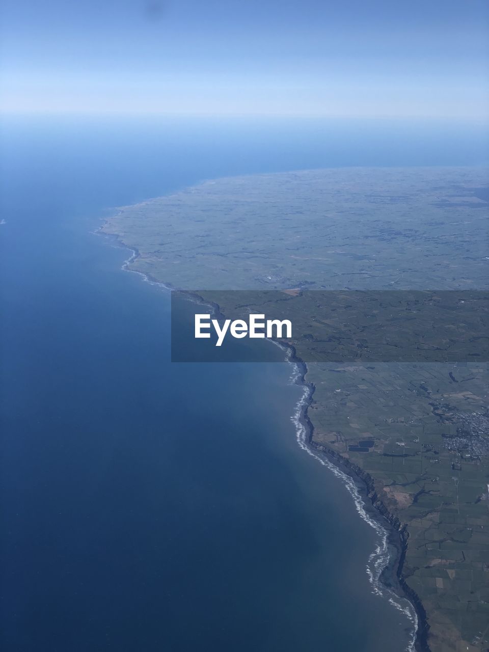 Aerial view of sea against sky