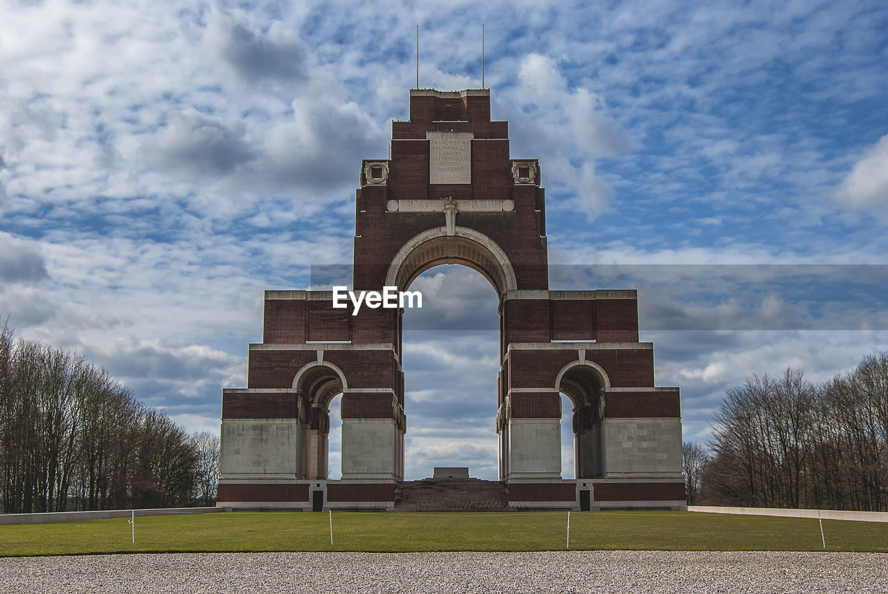 The thiepval memorial to the missing, somme battlefields, france