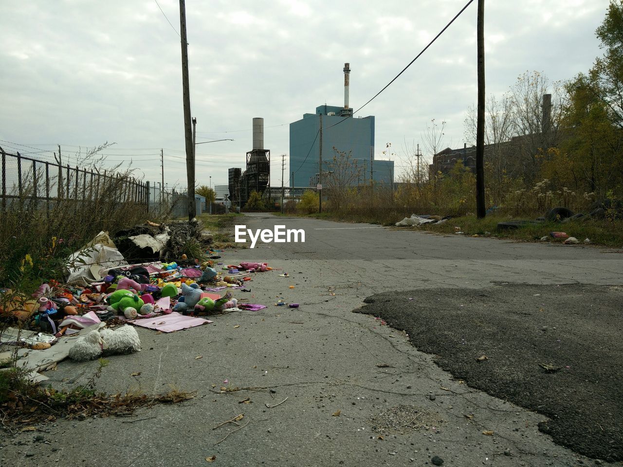 View of road by building