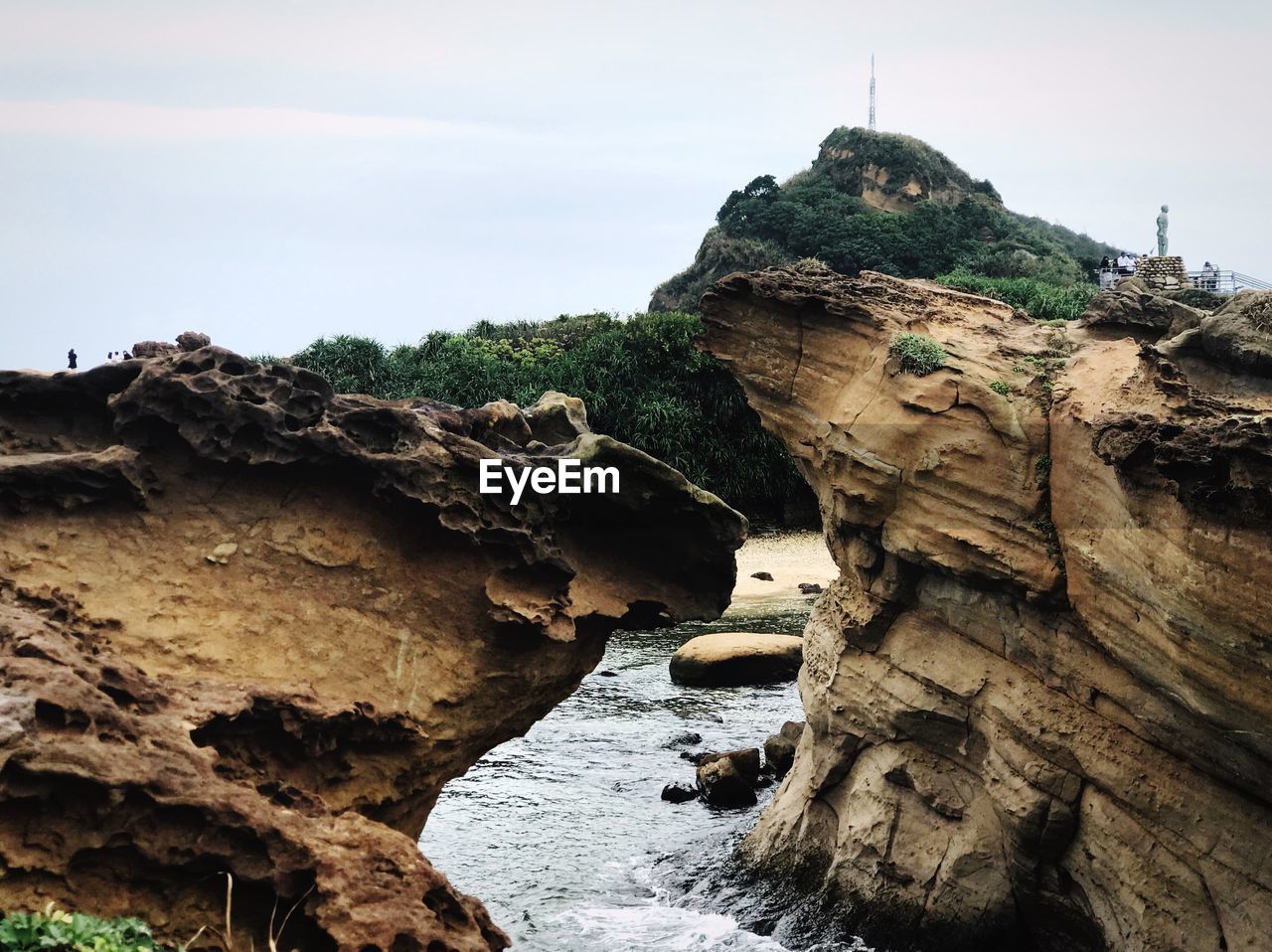 Rock formations at seaside