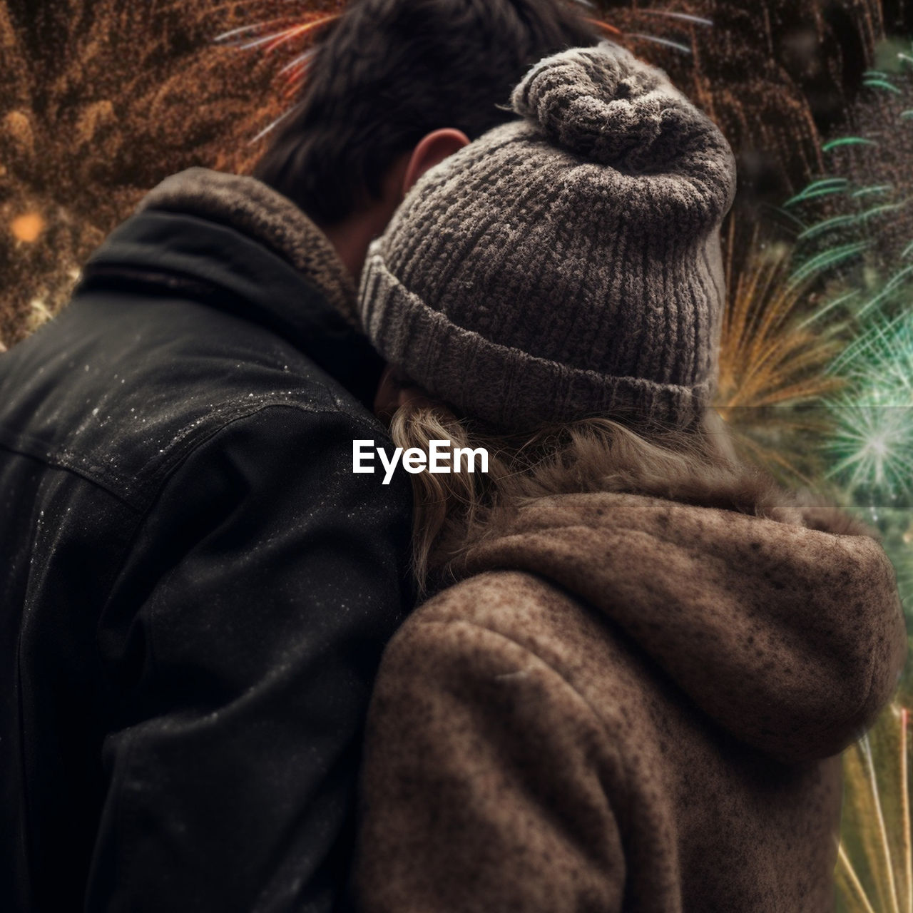 warm clothing, clothing, adult, winter, women, rear view, fur, person, nature, lifestyles, men, two people, jacket, tree, hat, outdoors, togetherness, leisure activity, day, hood, casual clothing, emotion, headshot, brown, fashion accessory, young adult