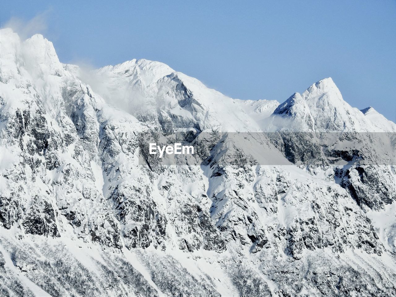 Snow covered mountain against sky