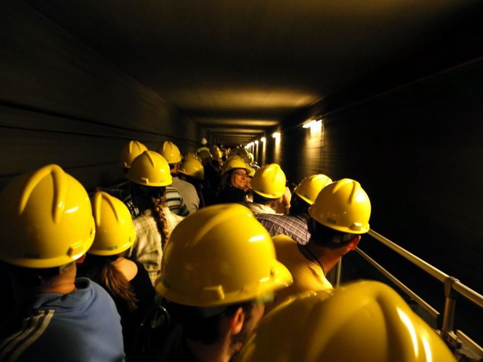 Construction workers in tunnel