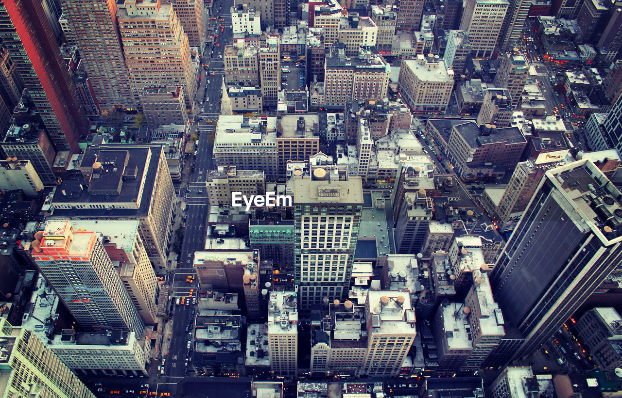 High angle view of a city