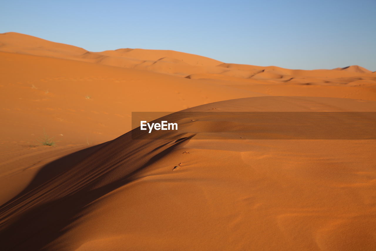 Scenic view of desert against sky