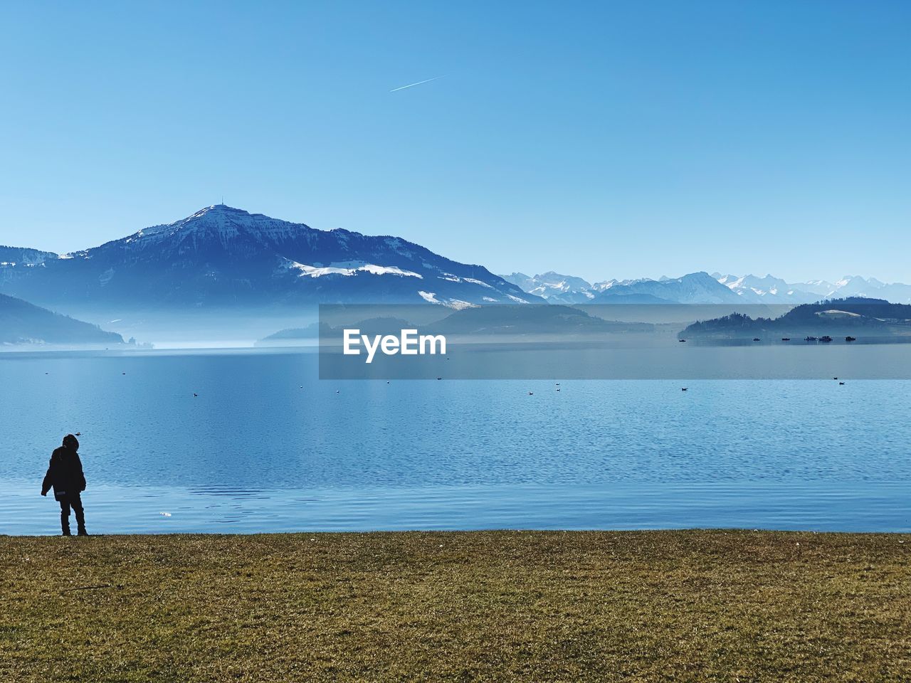 Lake and mountains