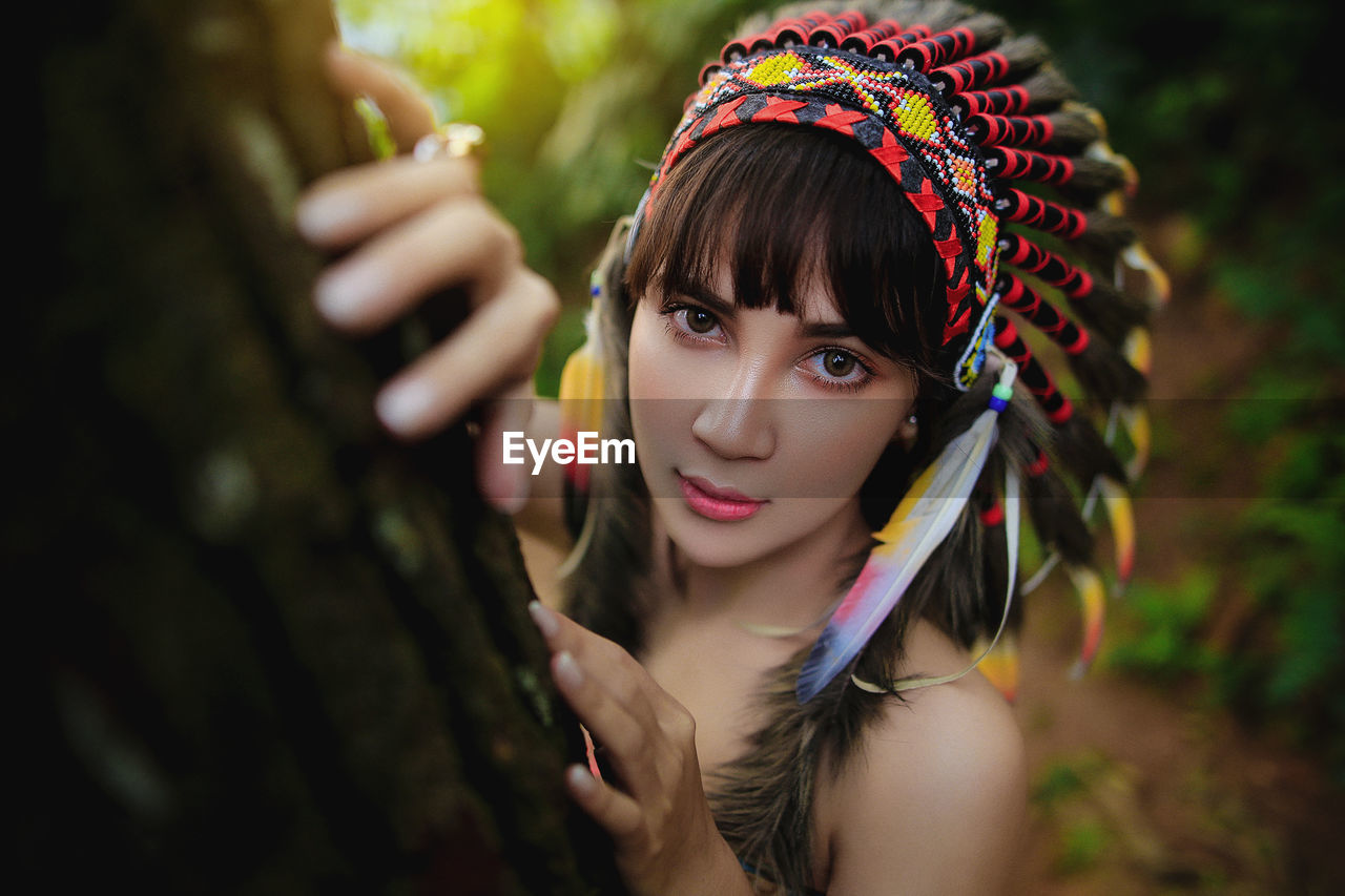 Portrait of a beautiful young woman