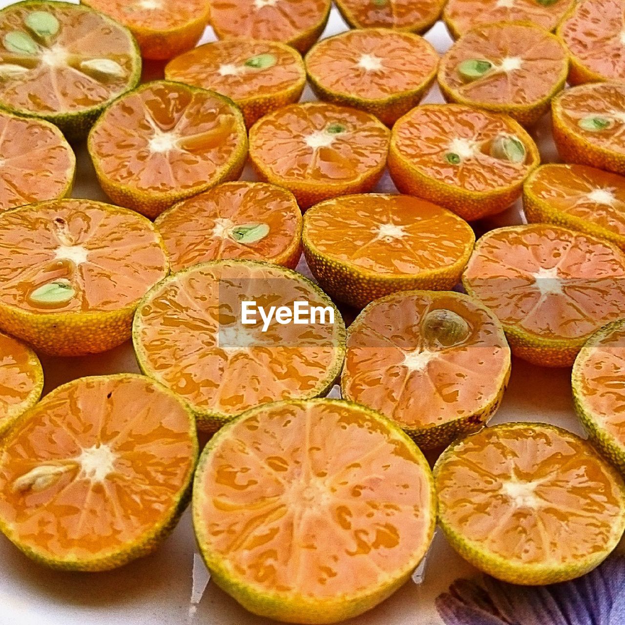 Close-up of sliced mandarin