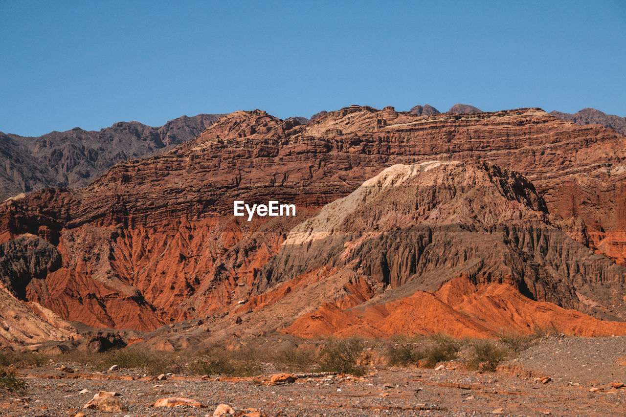 Colorful mountains arid landscape