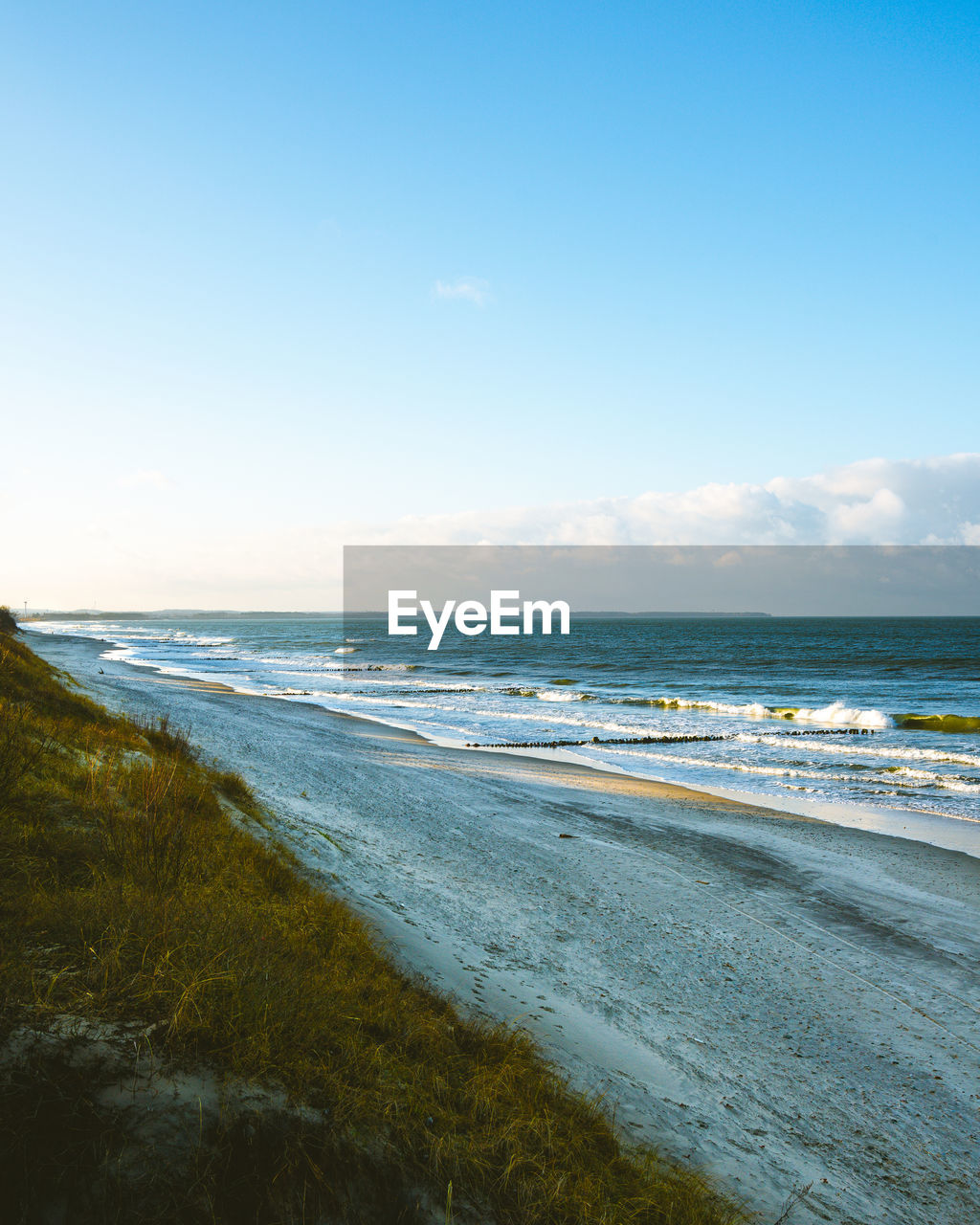 Beautiful deserted beach of the baltic sea