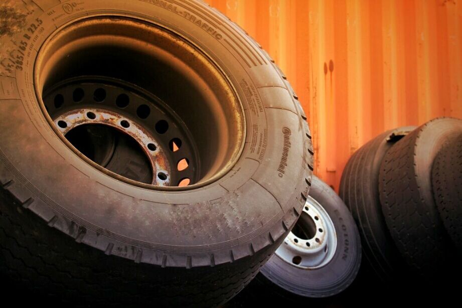 Detail shot of tires