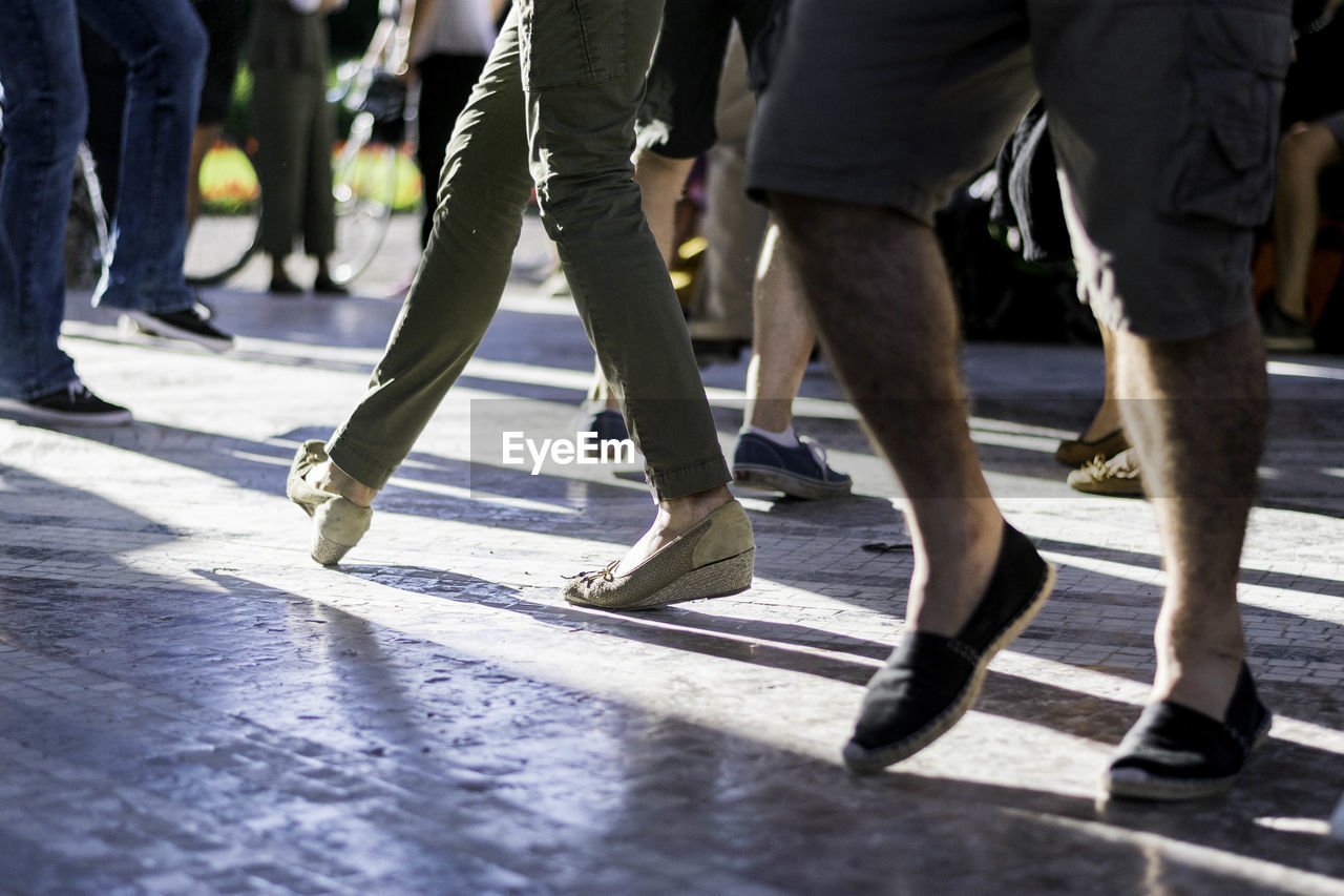 Low section of people dancing