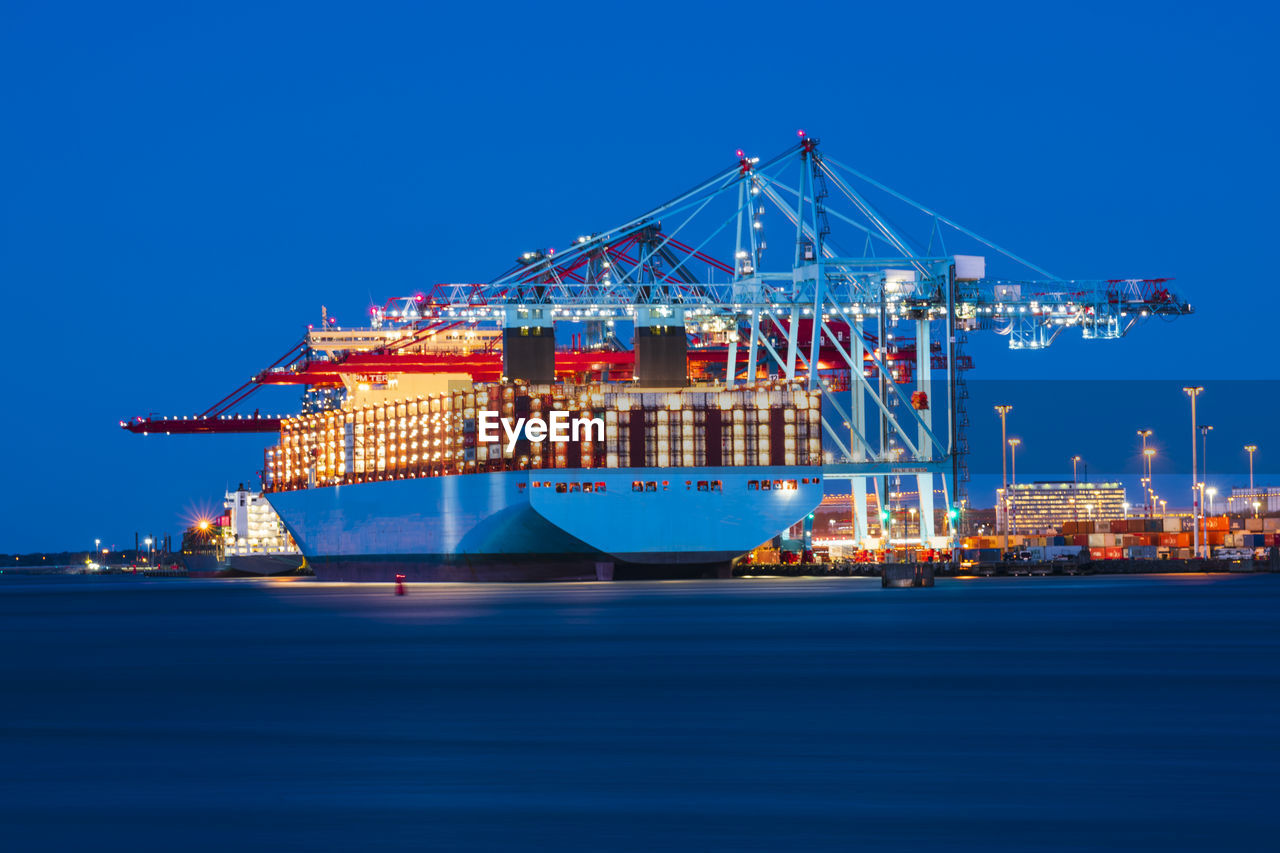 Cargo ship in port