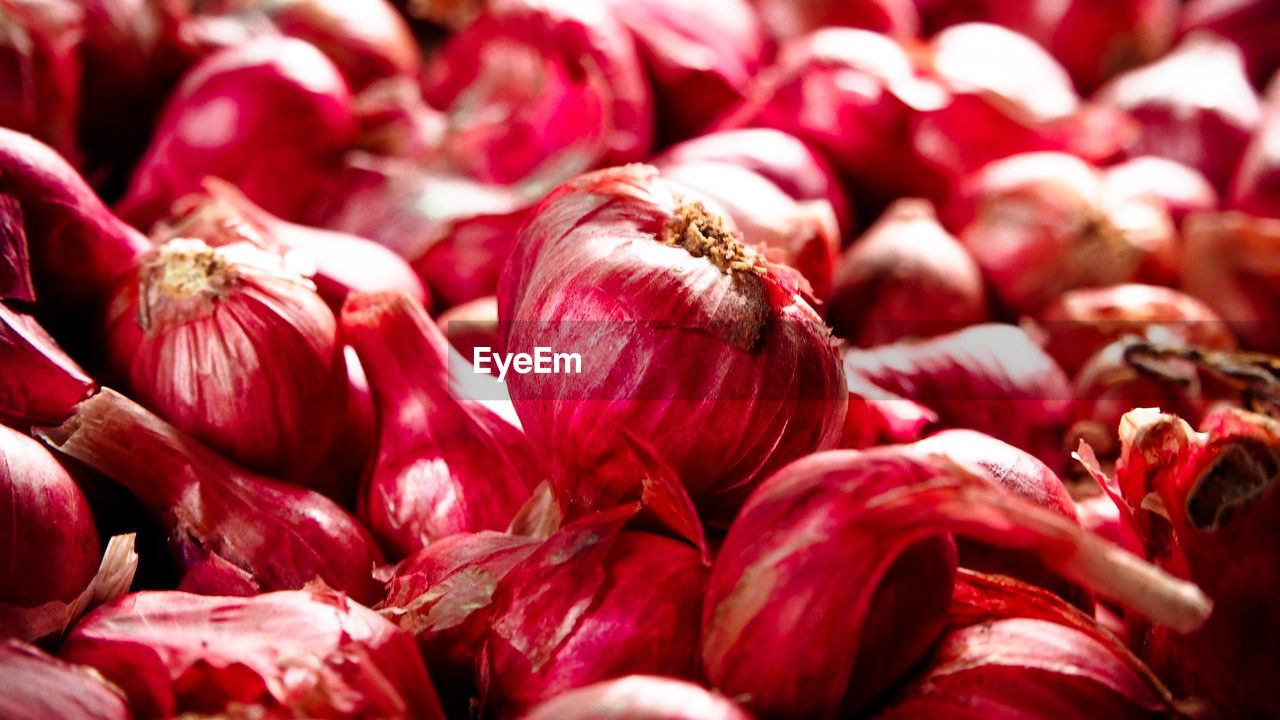 food and drink, food, freshness, red, healthy eating, vegetable, plant, wellbeing, abundance, large group of objects, close-up, produce, backgrounds, full frame, no people, flower, market, shallot, organic, retail, ingredient, raw food, spice, selective focus, vibrant color, onion, still life