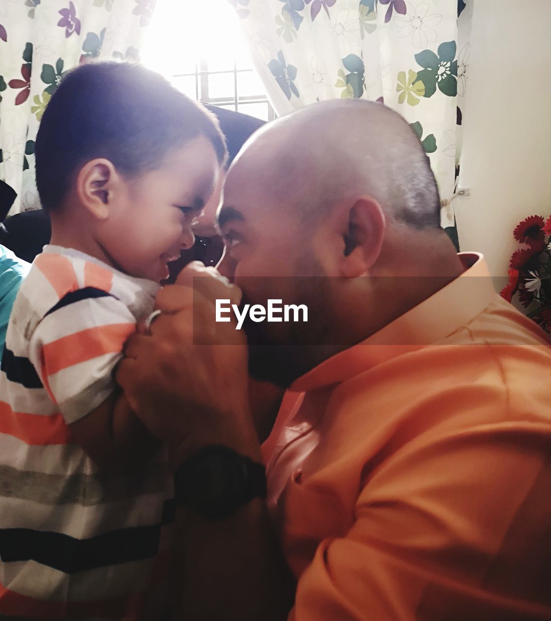 CUTE BABY BOY AND DAUGHTER IN KITCHEN