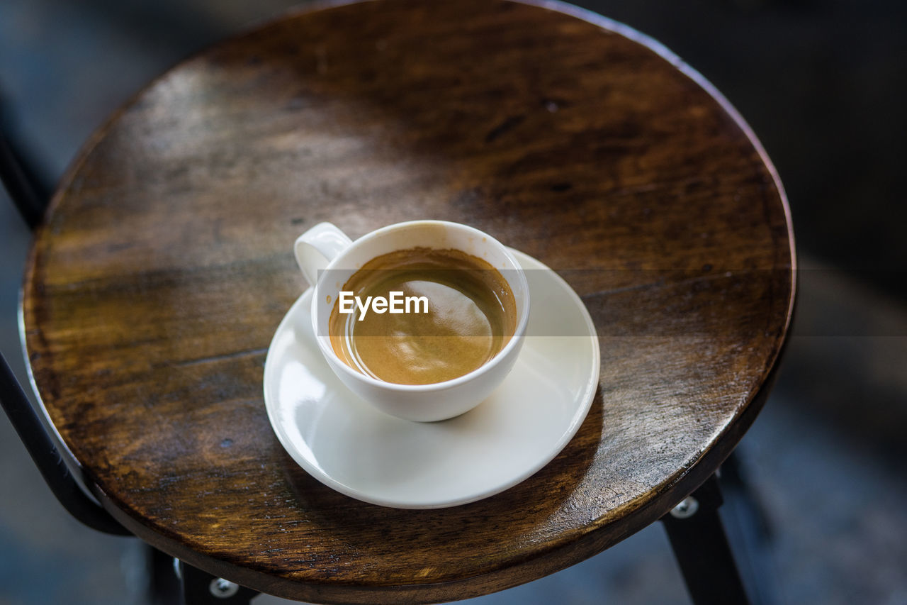 A close up shot of hot black americano coffee