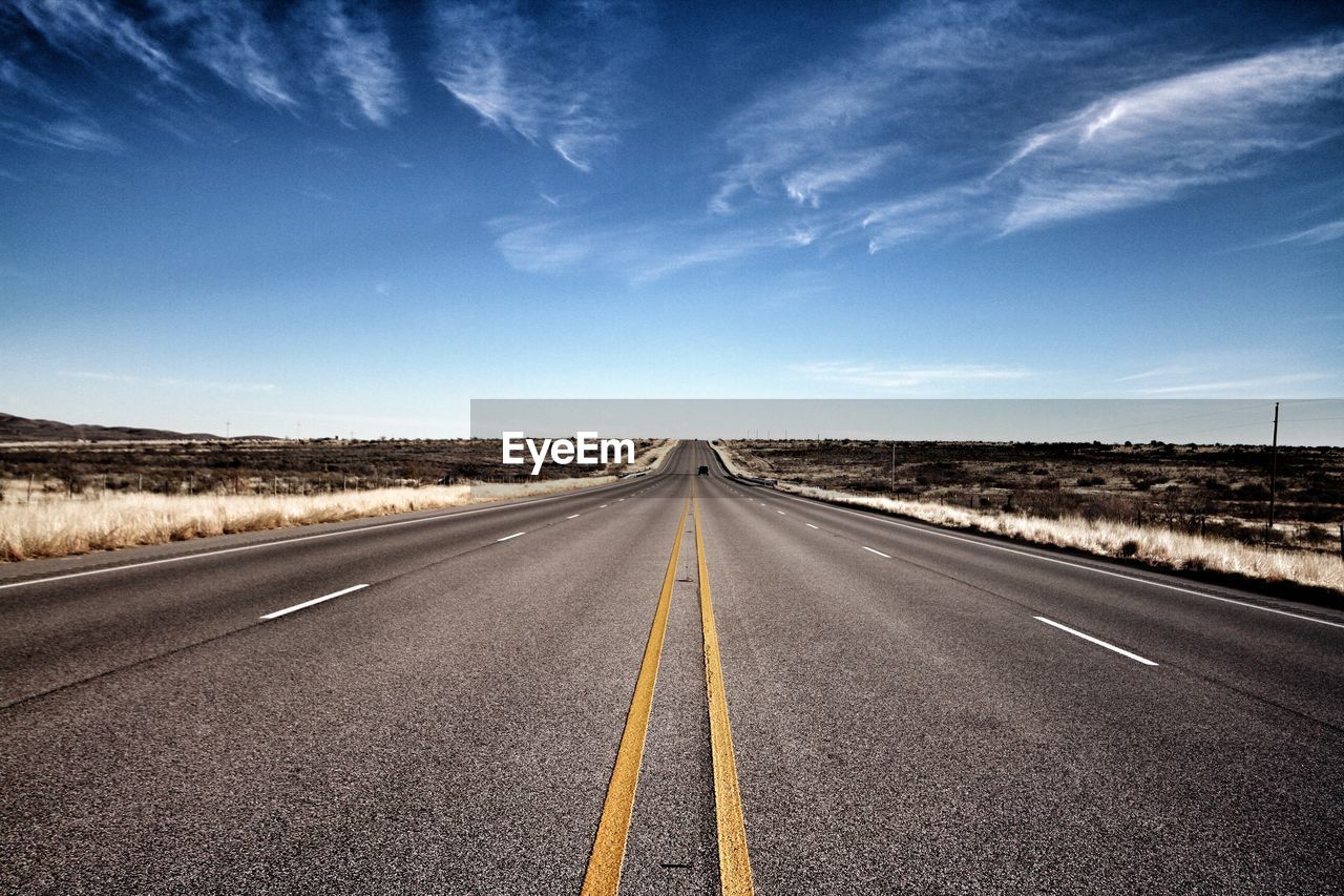 EMPTY ROAD ALONG LANDSCAPE