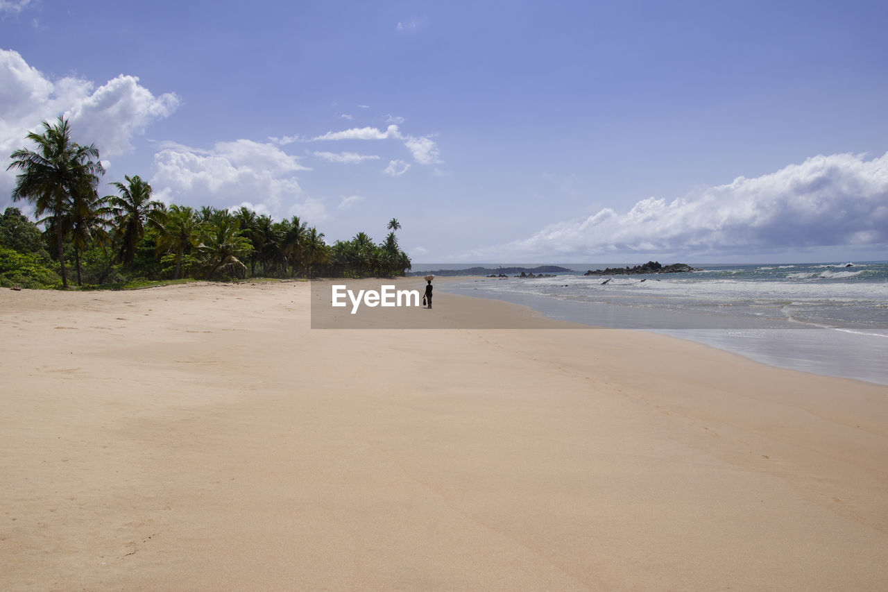 SCENIC VIEW OF BEACH BY SEA AGAINST SKY