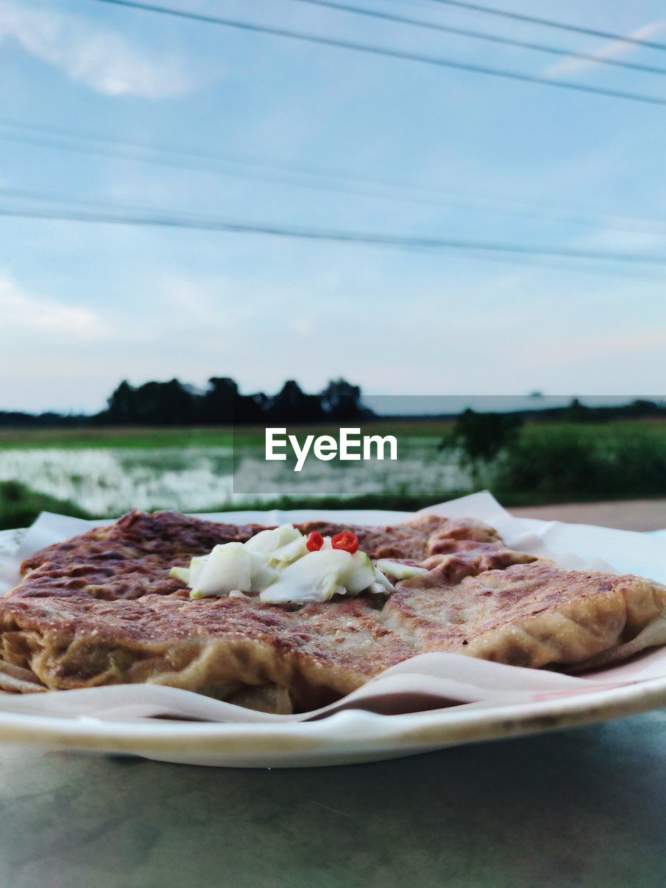 CLOSE-UP OF MEAL SERVED IN PLATE