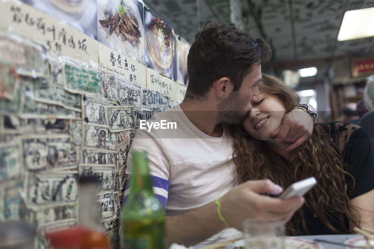 Happy young couple on a date