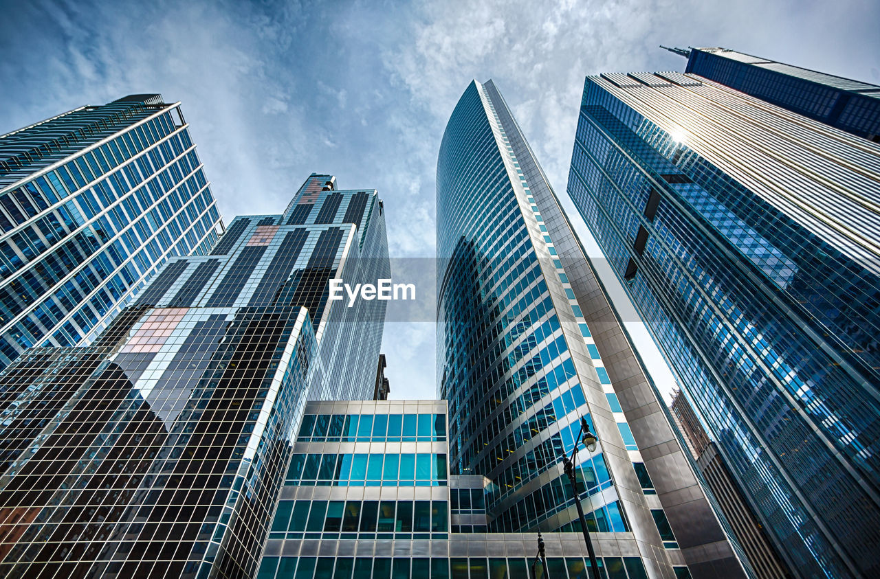 Low angle view of modern buildings