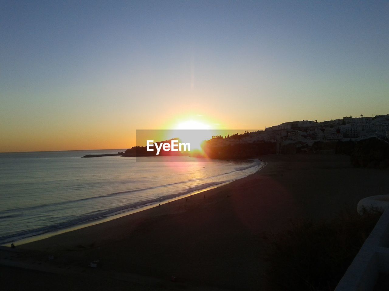 SCENIC VIEW OF SUNSET OVER SEA