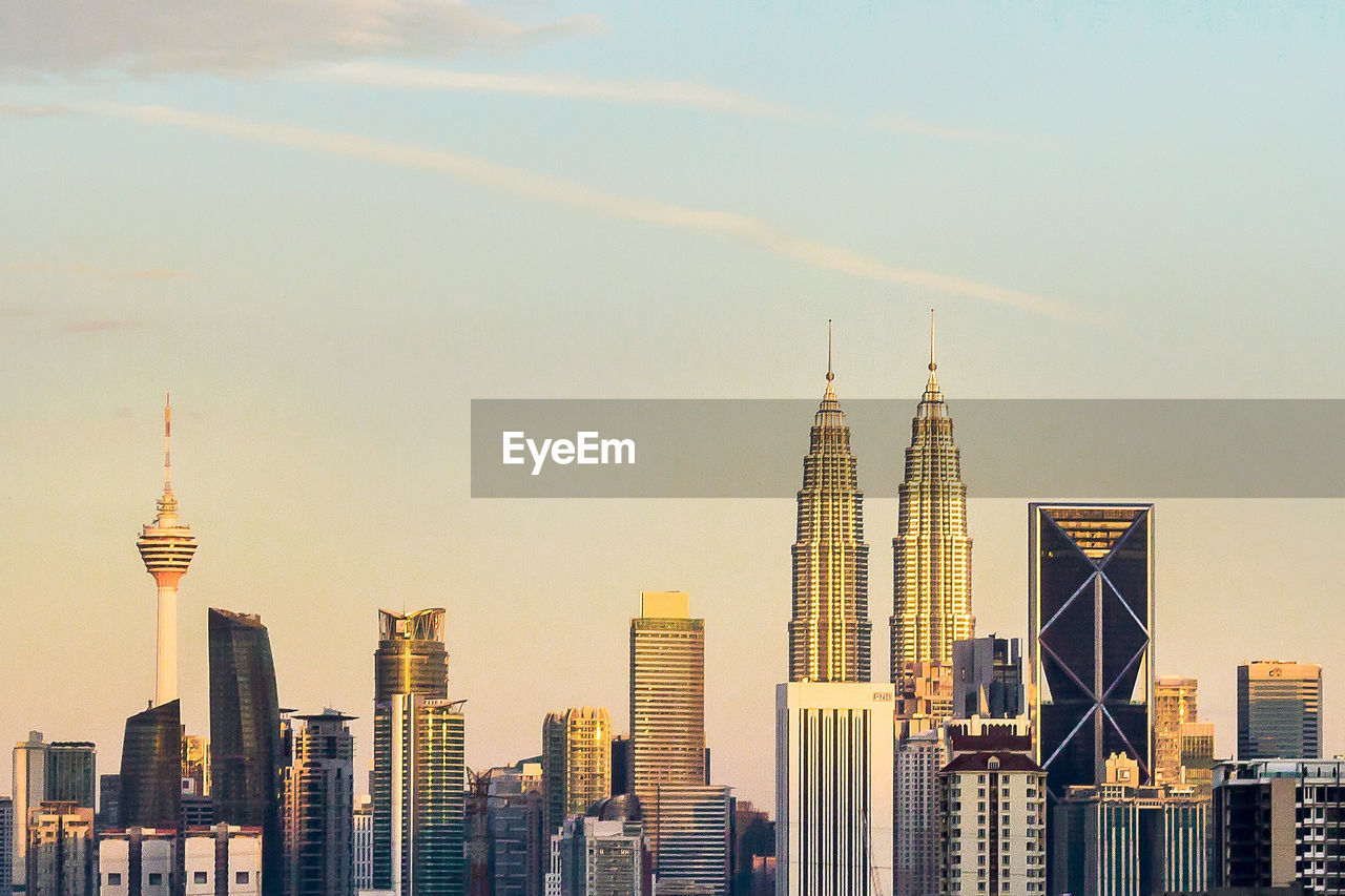 City skyline at night