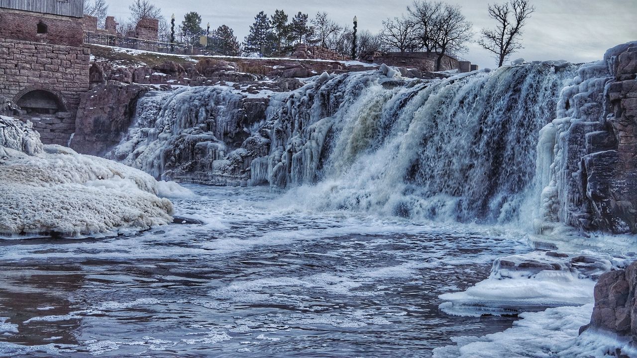 SCENIC VIEW OF WATERFALL