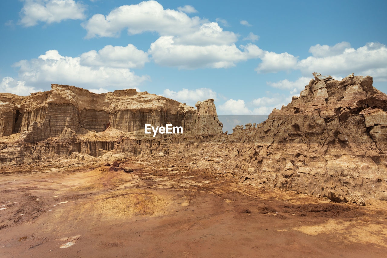 SCENIC VIEW OF ROCKS AGAINST SKY