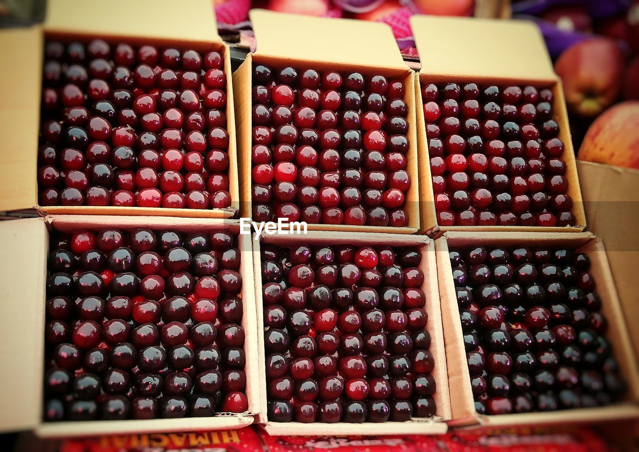 CLOSE-UP OF FRUITS FOR SALE AT MARKET