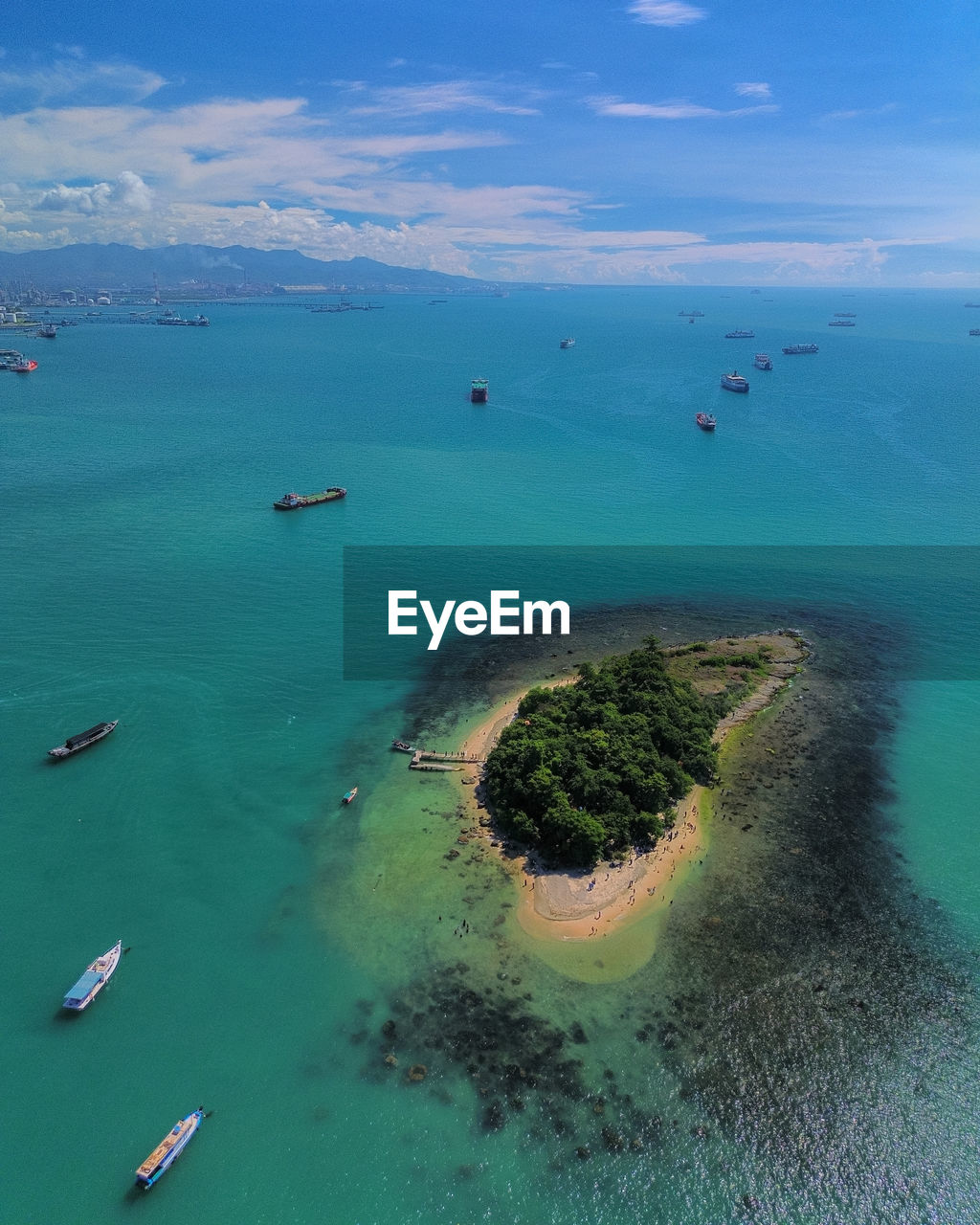 high angle view of beach