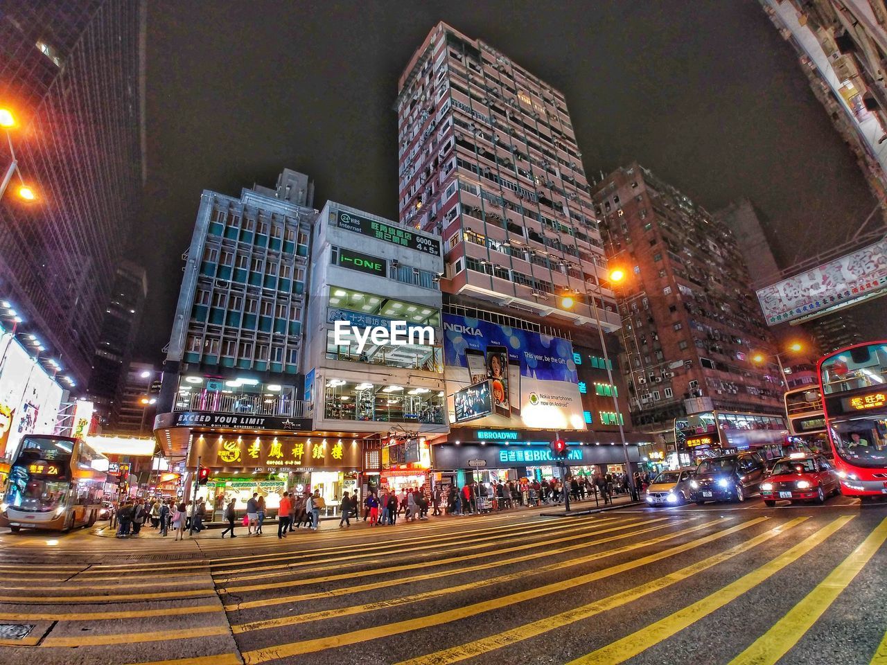 CITY STREET AT NIGHT